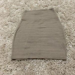 Oatmeal Mini Skirt